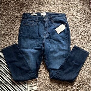 Dark Blue Denim Jeans Universal Thread High Rise Skinny